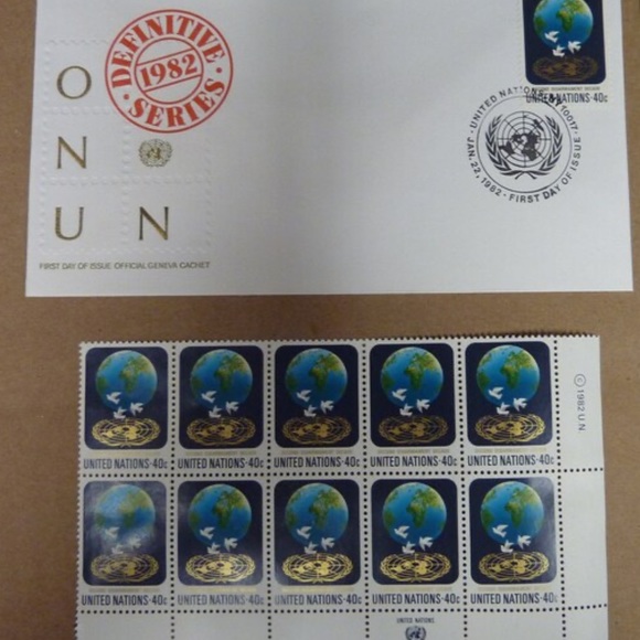60 Stamps 1982 First Day of Issue United Nations Geneva Cachet Definitive Series - Picture 3 of 10